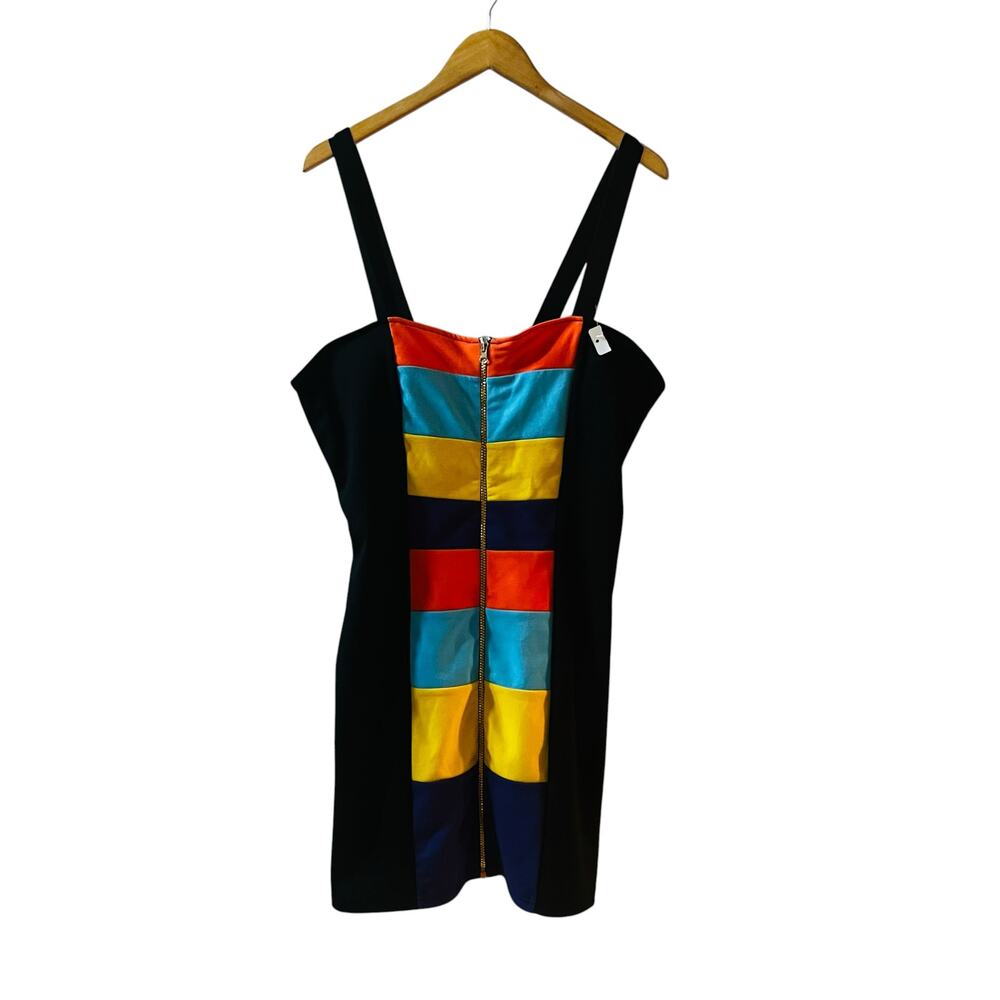 Cross Over 1 Colorblock Sleeveless Bodycon Dress Size 2X NWT Multicolor - Picture 3 of 7